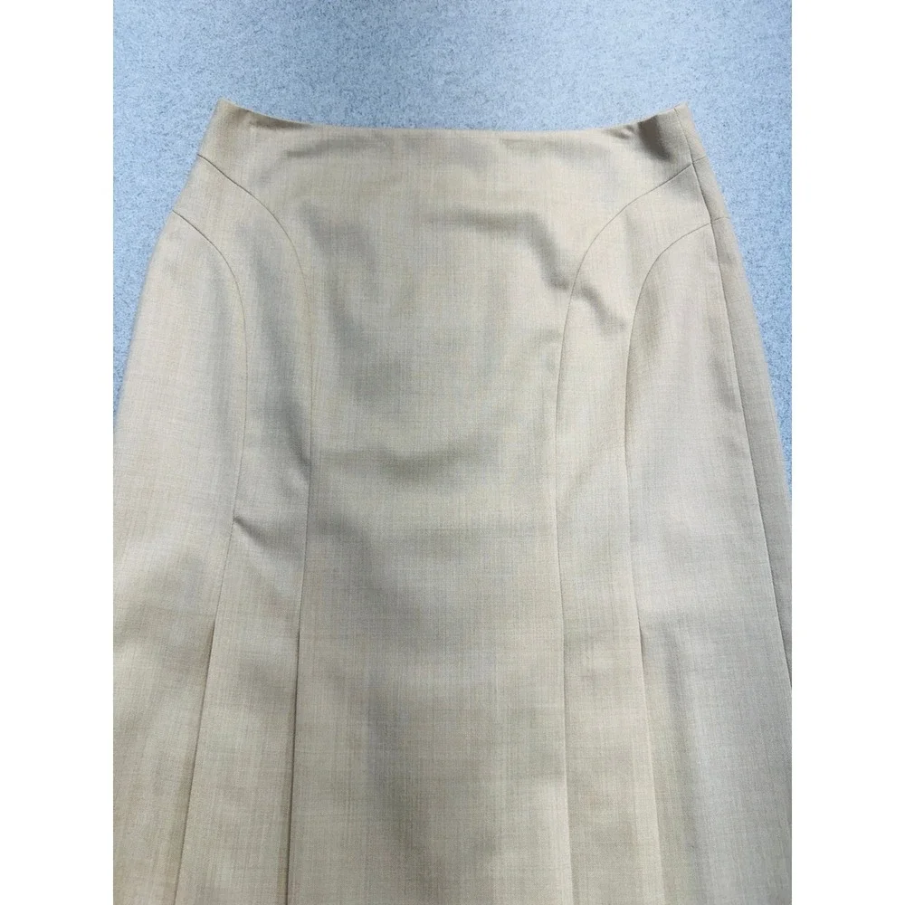 Ann Taylor LOFT Women 6 Tan A-Line Career Skirt Knee Length Lined Office Classic